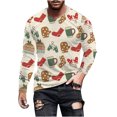 thumbnail image 2 of Nmnitkp Unisex Christmas Ugly Sweatshirt 3D Xmas Festive Print Crewneck Pullover Long Sleeve Sweatshirts for Holiday Party ​​Soft and Skin-Friendly Men's Sweatshirts, 2 of 5