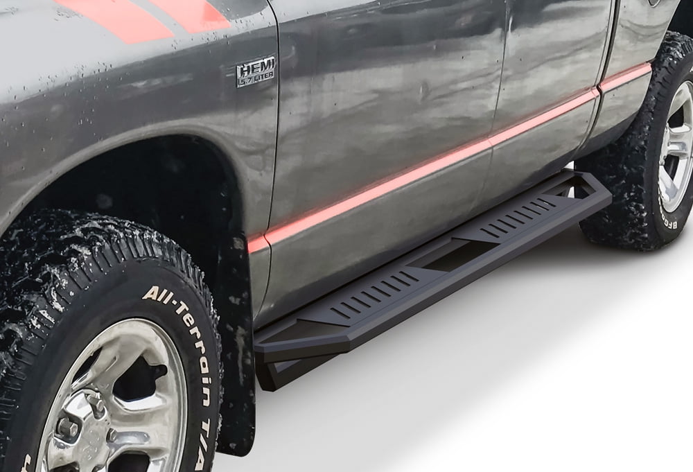 APS 6.5in Side Armor Stainless Steel Running Boards Compatible with Dodge Ram 1500 2002-2008 Quad Cab & 2500 3500 03-09 (Exclude Daytona Rumble Bee and SRT-10 Models) (Nerf Bars Side Steps)