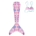 thumbnail image 1 of 2 Piece Girls Swimsuit Bathing Suits Bikini Tail Set for Girls, 1 of 3