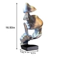 thumbnail image 5 of Silver Large Abstract Resin Figurine Home Office Decor, 5 of 7