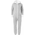 thumbnail image 6 of Juicy Trendz Unisex Adult Fleece Onesie, Hooded Jumpsuit Pajamas for Men & Women – Cozy Loungewear Grey, 6 of 7