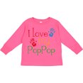 thumbnail image 3 of Inktastic Poppop Grandkids Handprints Boys or Girls Long Sleeve Toddler T-Shirt, 3 of 5