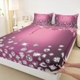 thumbnail image 3 of Feelyou Chic Bling Diamond Twin Sheet Sets, Princess Pink Sequin Print Twin Fitted Sheet, Modern Fashion Flat Sheet, Breathable Home Decor, 3-Piece, 3 of 7