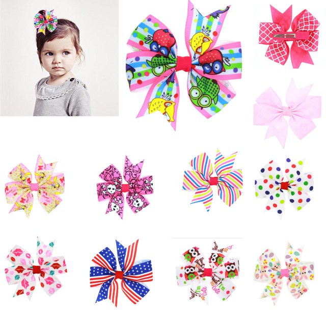 10 piezas mujeres niñas Halloween lazo pinzas para el cabello broche para la cabeza Hugo Sombreros