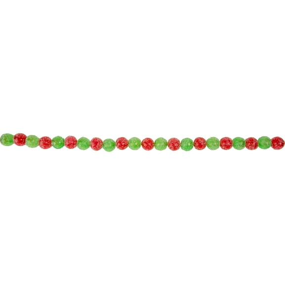 Northlight 6' Red and Green Glittered Candy Drop Christmas Garland,  Unlit