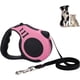 thumbnail image 1 of Correa Retráctil Para Perros, Correa Retráctil Para Perros De 5 M, Con Mango Antideslizante, Para Perros Pequeños, Medianos Y Grandes, Rosa, 1 of 5