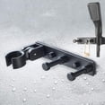 thumbnail image 4 of nipocaio Handheld Shower Bracket, Brass Shower Bracket, Wall-mounted（1pcs,black), 4 of 5