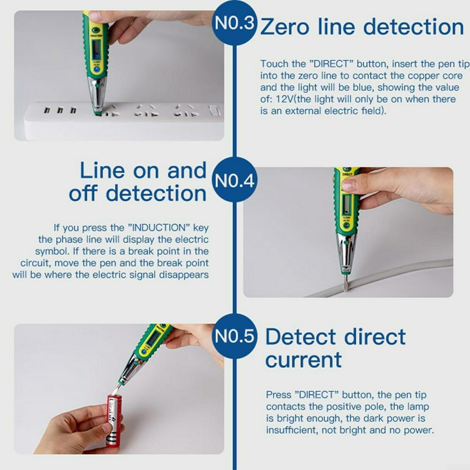 Non-Contact LCD Electric AC/DC Voltage Alert Detector Tester Sensor Test Pen JKH 