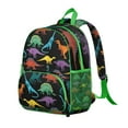 thumbnail image 2 of Roaring Jungle Dino Student Backpack – Artistic Watercolor Dinosaur Print with Colorful Nature Scene and Cute Baby Dino Pattern, 2 of 6
