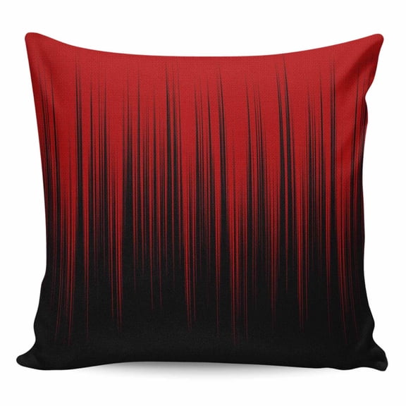 Dark Red Black Ombre Pillow Covers 18x18 Inch Decorative Throw Pillow Cover, Modern Abstract Art Striped Gradient Sofa Pillowcases Accent Cushion Case Home Decor Bedroom Living Room