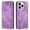 Purple, variant on TECH CIRCLE Wallet Case For iPhone 13,Emboss Elephant Flower Kickstand Card Slots Magnetic Closure PU Leather Shockproof TPU Shell Wrist Strap for Apple iPhone 13 6.1" 2021,Purple