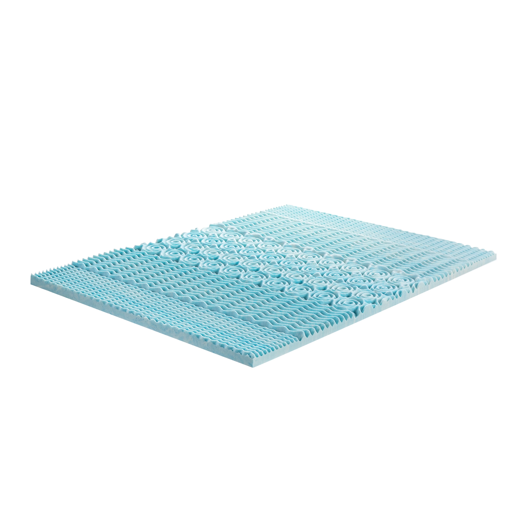 Zinus Spa Sensations 1" Green Tea Gel Memory Foam Zoned Support Mattress Topper, Twin