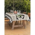 thumbnail image 2 of Outdoor Tablecloth with Umbrella Hole and Zipper, Rustic Home Rectangle Table Cloth 52x70 Inch Waterproof Tablecloth, Eucalyptus Leaves Floral Wooden Buffalo Plaid Picnic Table Cover for Patio, 2 of 7