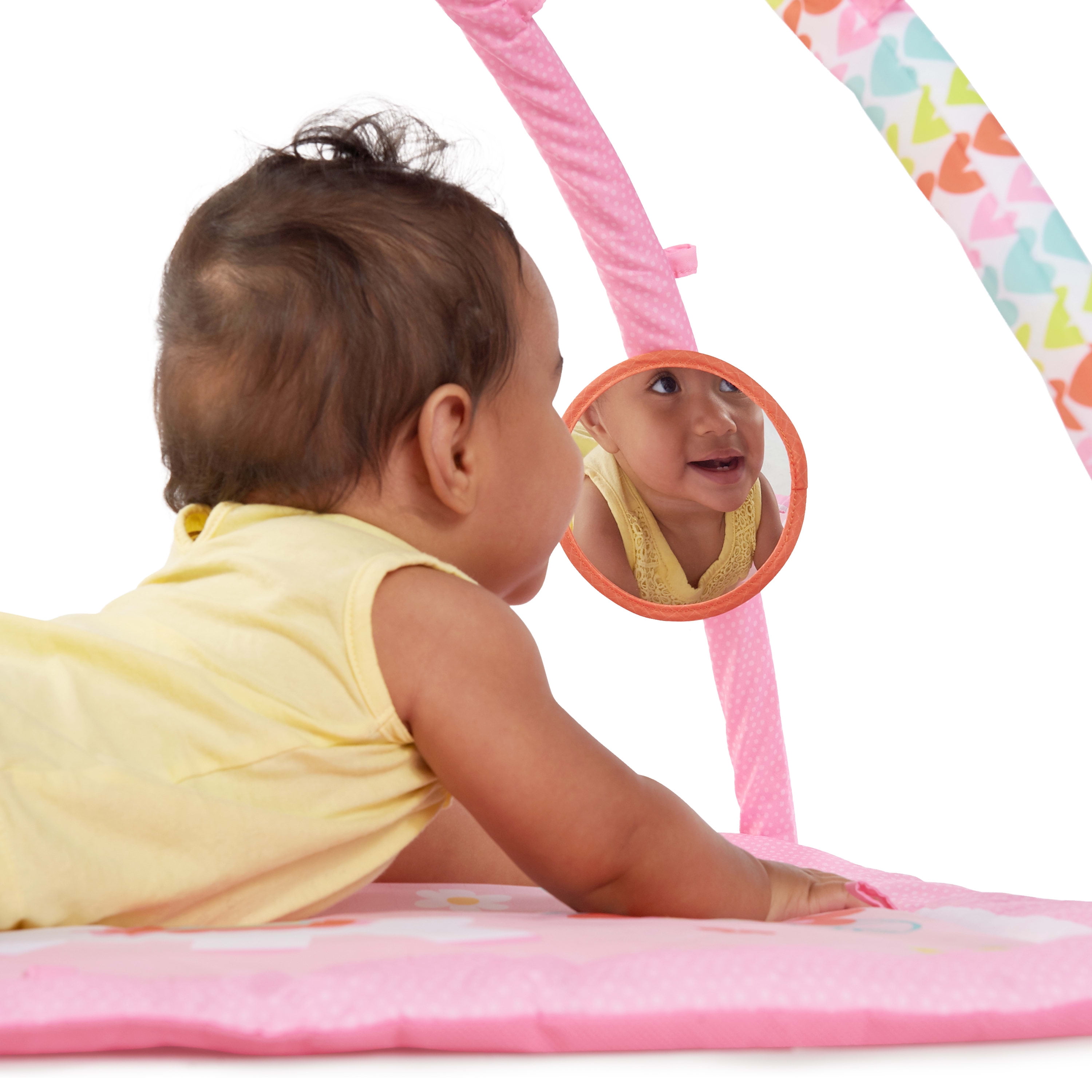 Bright Starts Daydream Blooms Activity Gym and Play Mat with Take-Along Toys, Ages Newborn +