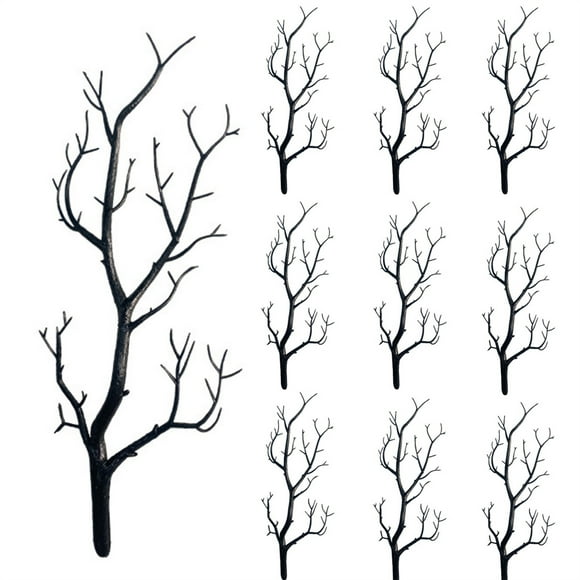 Fake Tree Branches,Artificial Tree Branch,Plastic Dried Tree Twig Stems,Decorative Branches,Christmas Tree Decorations,Vase Filler,Dry Willow Branches,for Home Office Festival Party 10Pcs