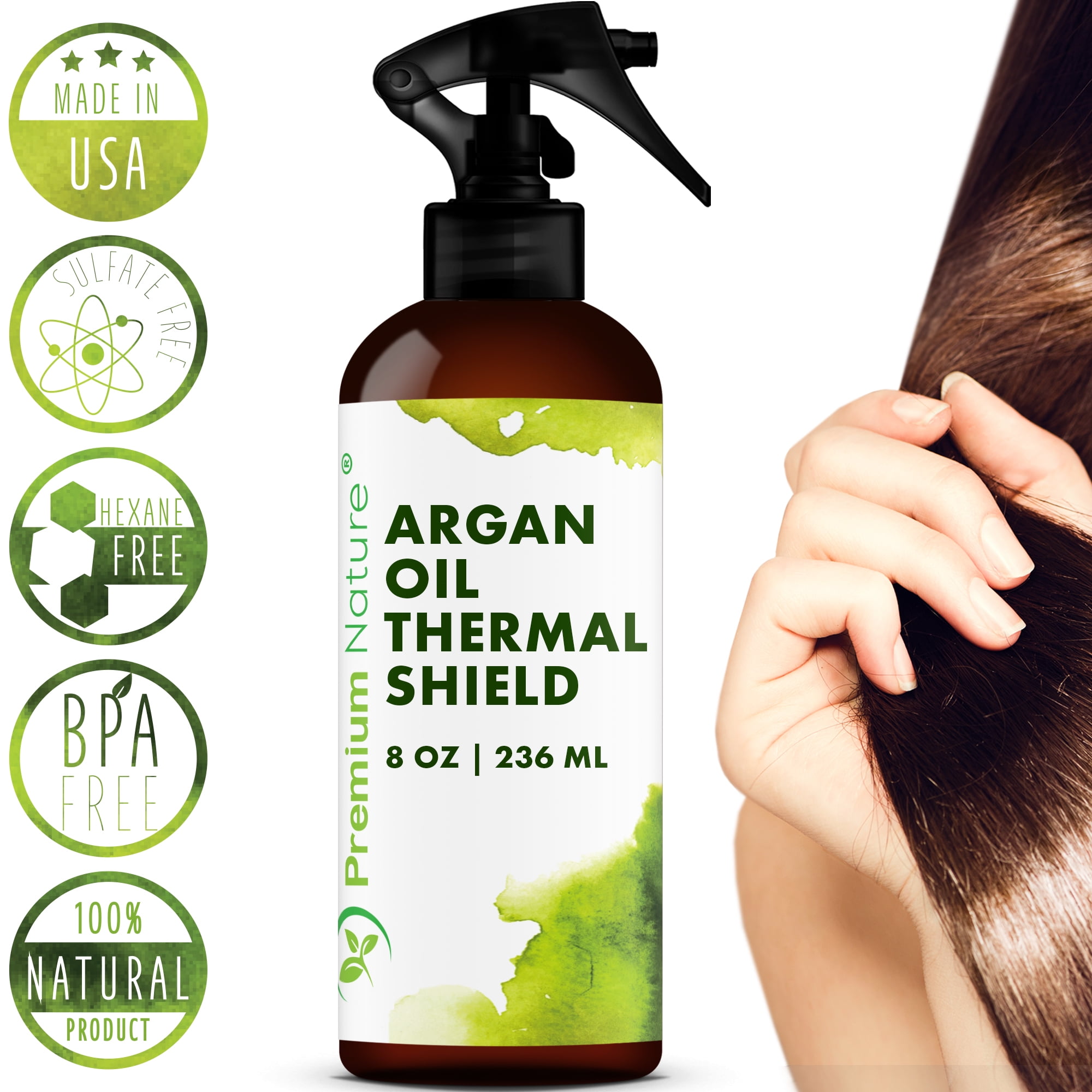 Argan Oil Hair Protector Spray 8 Oz Thermal Heat Protectant