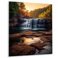 thumbnail image 2 of Designart "Alabama Majestic Waterfalls In Autumn Fall Cascade" Landscapes Metal Wall Art, 2 of 5