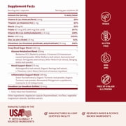 Snap Supplements Blood Sugar Support Blend with Berberine and Cinnamon, 60 Capsules, Adult Dietary Supplement, Easy-to-Use Capsule Format, For blend supports healthy glucose and metabolic wellness