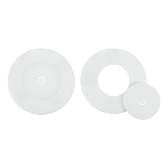 Uxcell 2pcs Pipe Wall Covers 51 mm/2" ID Round Removable with Round Hole Cover, White