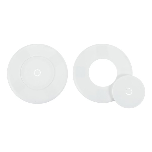 Cubiertas de pared de tubería Uxcell 2 piezas 51 mm/2" ID redondas removibles con tapa de orificio redondo, blancas