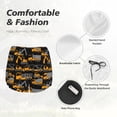 thumbnail image 6 of Lsque Yellow Excavator Printed Women's Running Shorts with Liner Pockets,Elastic Quick Dry Workout Athletic Gym Yoga Shorts,Womens High Waist Shorts-Medium, 6 of 9