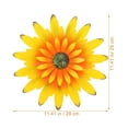 thumbnail image 5 of DECORNIJIA Iron Flower Wall Hanging Ornament Yellow Decorative Wall Ornament Indoor Decoration 1Set, 5 of 6
