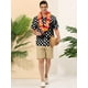thumbnail image 3 of INSPIRE CHIC Camisa de lunares de verano para hombre, camisas hawaianas con patrón de manga corta y botones Negro M, 3 of 6
