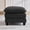 Black, variant on 25" Deep Seat Ottoman, Modern Double-Cushion Footrest with Soft Chenille Upholstery