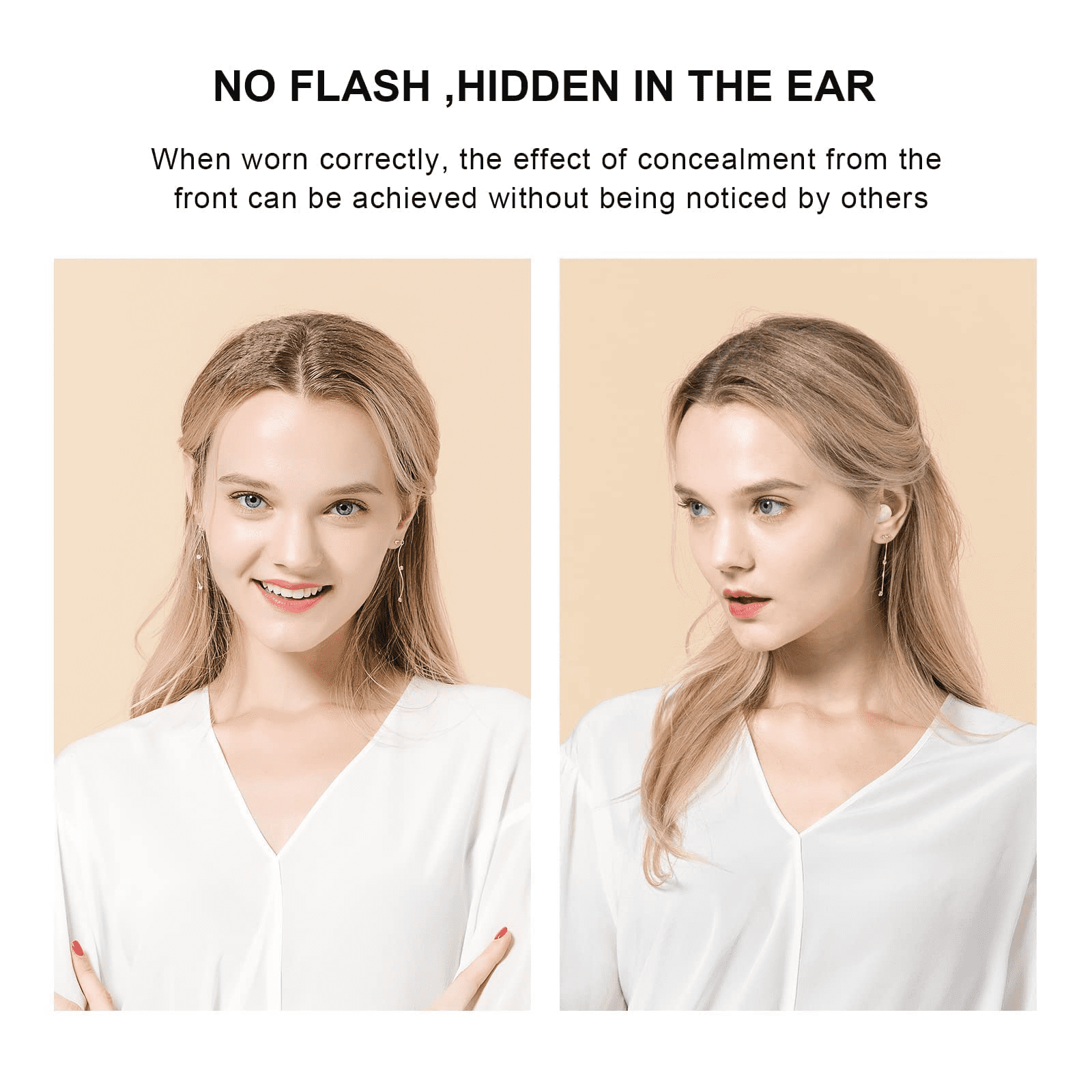 Small Invisible Earbuds Invisible Earbuds Mini Wireless Bluetooth Earpiece Phone Discreet Earbuds for Work Headphones Single Earbud Sport Earpiece with Mic