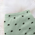thumbnail image 6 of vdgthytj Baby Girls Clothes Toddler Outfits Fall Ribbed Heart Printed Long Sleeve Tops and Pants 2 Piece Matching Set, 6 of 8