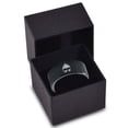 thumbnail image 3 of Tungsten Cool Guy Nerd Glasses Geek Hair Game Band Ring 9mm Men Women Comfort Fit Black Flat Cut Brushed Polished, 3 of 4