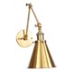 thumbnail image 5 of Industrial Wall Sconce Light Brass Cone Shade Wall Light with Adjustable Arm for Indoor Home Bar Warehouse Hallway-haoyi, 5 of 5