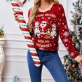 thumbnail image 1 of Dourbesty-suéteres holgados informales con estampado navideño para mujer, jerséis cálidos de manga larga para invierno, prendas de punto básicas, jerséis de calle de otoño, 1 of 5