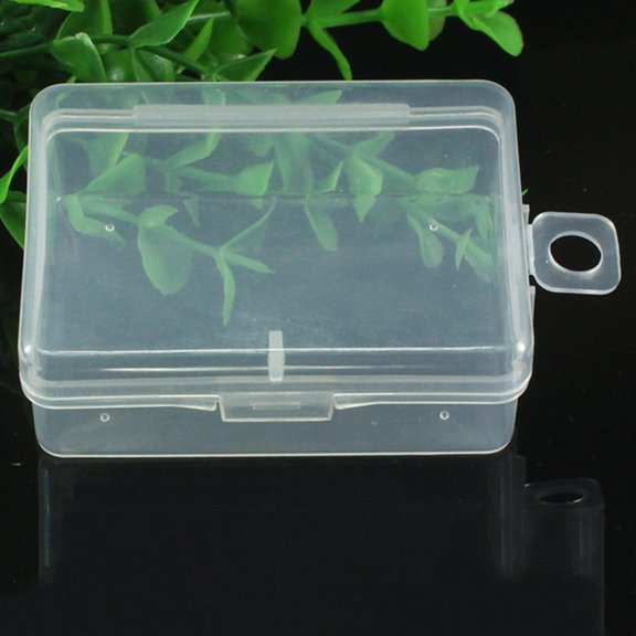 1Pc Clear Plastic Transparent Storage Box Debris Collect Container Case with Lid-