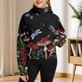 thumbnail image 7 of Chaqlin Mushroom Dragonfly Kids Quarter Zip Up Sweatshirt with Pocket Oversize Plus Size Soft Loose Athletic Top Fall Autumn Clothes Size 7-8, 7 of 7