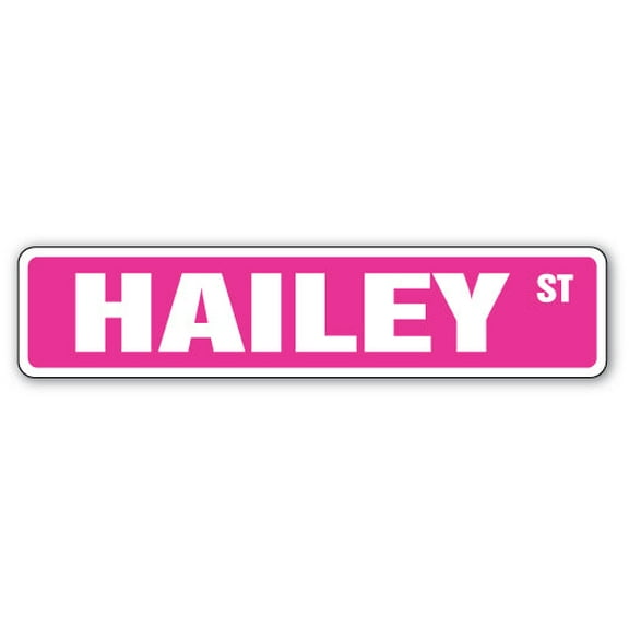 HAILEY Street Sign Childrens Name Room Sign | Indoor/Outdoor | 18" Wide