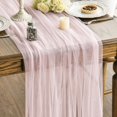 thumbnail image 1 of Dusty Rose Gauze Table Runner 120 Inch 10FT, Seasonal Sheer Chiffon Cheesecloth Kitchen Dining Holiday Birthday Table Decor for Home Party, 1 of 8