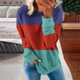 thumbnail image 1 of ICHUANYI Clearance Women's Fashion Printed Loose T-shirt Long Sleeves Blouse Round Neck Casual Tops Sweatshirt Hoodies(Navy, S) ICHUANYI WER2023081511076, 1 of 5