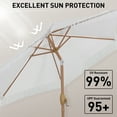 thumbnail image 5 of Autlaycil 7.5 ft Fringe Patio Umbrella, Outdoor Table Tassels Umbrella with Push Button Tilt and Crank (White), 5 of 6