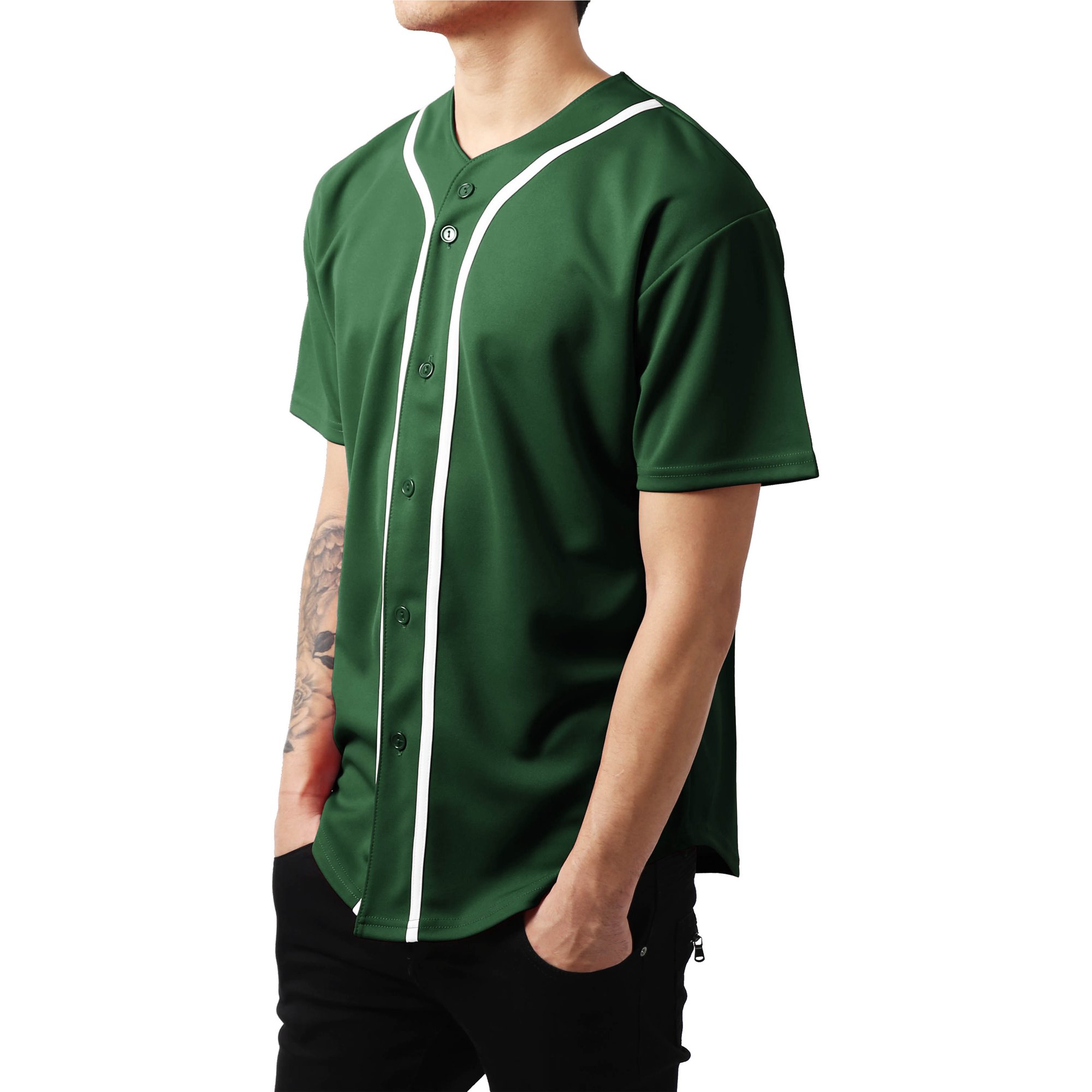 Ma Croix Mens Baseball Jersey Button Shirt Active Sportswear
