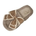 thumbnail image 4 of CHUMUD Women's Bow & Furry Slides - Plush Open-Toe Mules for Indoor Wear, Wide Fit Cozy Fall Winter Shoes, 4 of 9