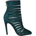 thumbnail image 7 of Luichiny Carried Away Emerald Green Sheer Mesh Slits High Heel Sexy Dress Bootie (6), 7 of 7