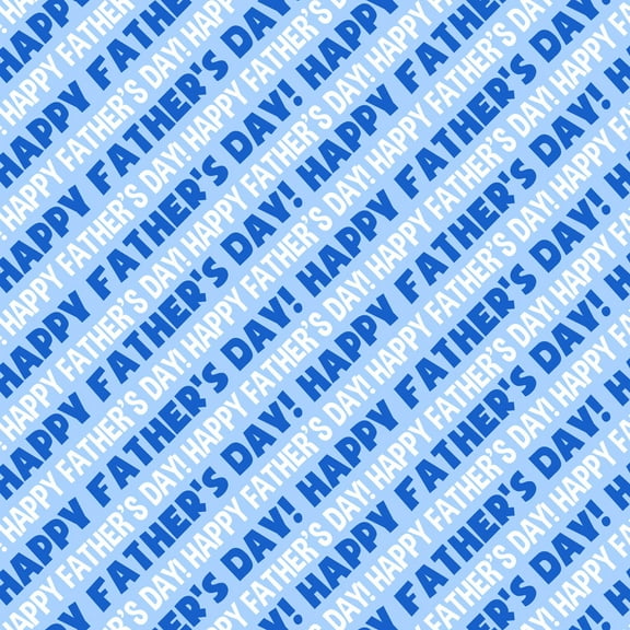Happy Father's Day Blue Premium Gift Wrap Wrapping Paper Roll
