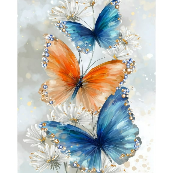 Paint by Numbers for Adults Kids Beginner Flower and Butterfly Language DIY Acrylic Painting by Numbers Kits with Brushes Acrylic Pigment Home Decoration Gifts 16 x 20 inch