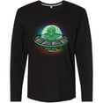 thumbnail image 3 of Inktastic Spaceship Funny Alien Outer Space Long Sleeve T-Shirt, 3 of 5