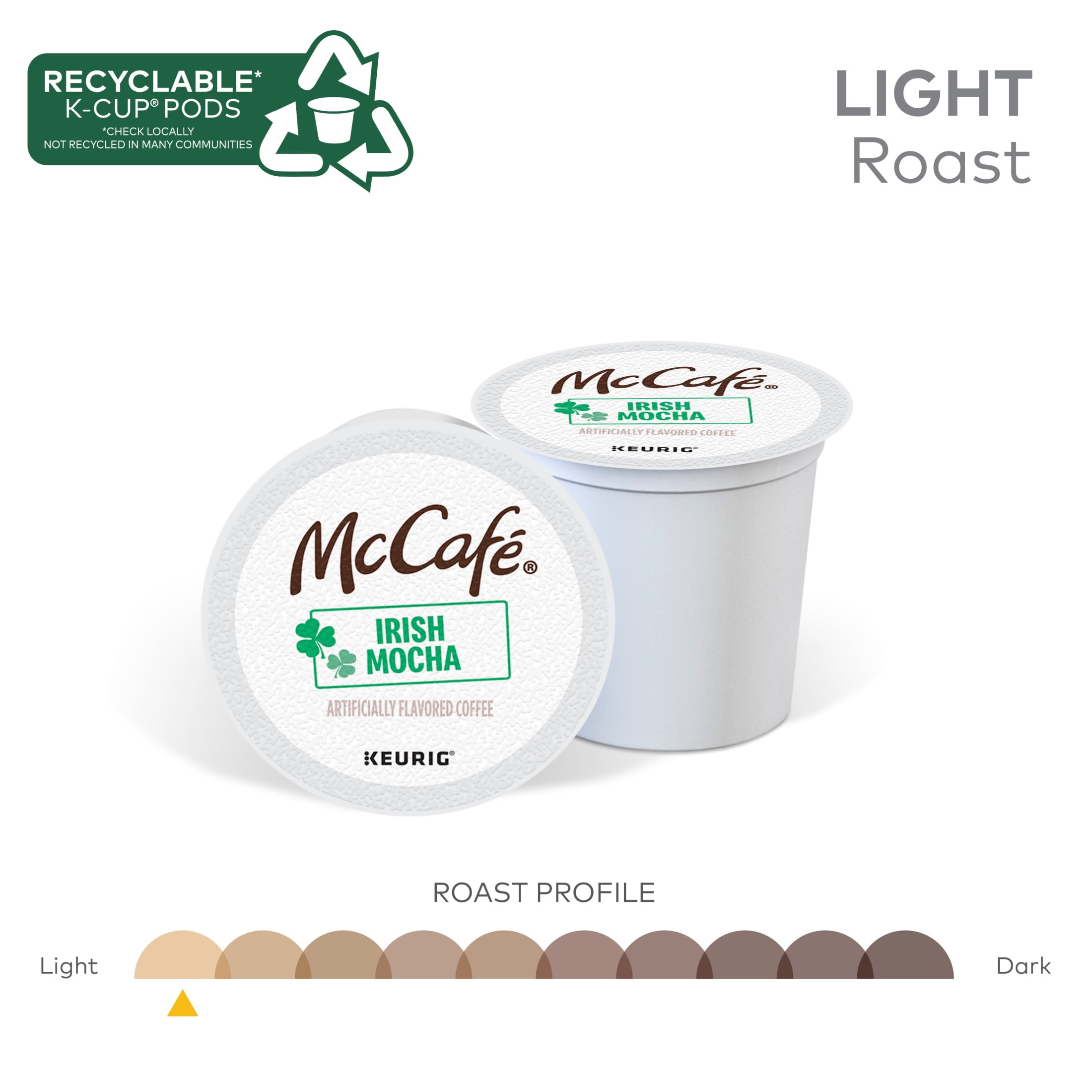 McCafe, Irish Mocha Light Roast K-Cup Coffee Pods, 24 Count