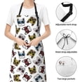 thumbnail image 6 of Lsque Bulldog Sunglasses Face Waterproof Apron Chef Aprons for Men Heavy Duty Chemical Work Apron Extra Long Grilling Aprons with Adjustable Bib Apron, 6 of 9