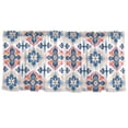thumbnail image 7 of Yayeee Kitchen Curtains Tier Set of 2 Light Filtering 57"x24" Over Sink Window Panels, Navy Blossom Mosaic, 7 of 7