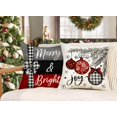 thumbnail image 3 of Christmas Throw Pillow Covers 18 x 18 Inch Set of 4, Xmas Tree Winter Farmhouse Holiday Merry Bright Cushion Case for Home Couch Decoration S23C23, 3 of 4
