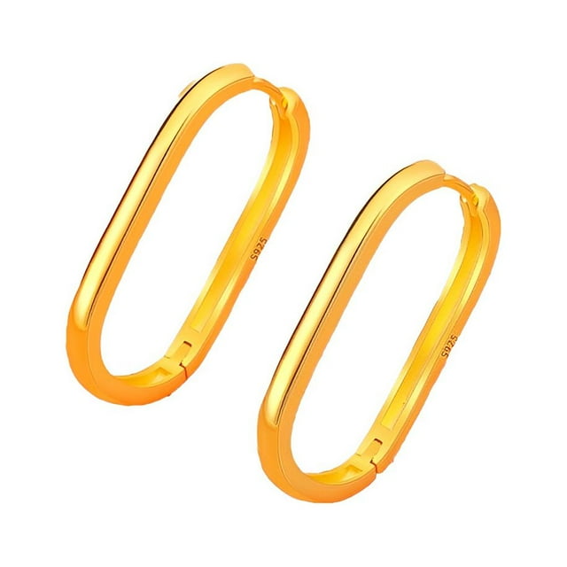 Sonducket 1 par de pendientes de plata para mujer y niña, pendientes personalizados, Festival decorativo, regalos de cumpleaños, joyería, Ropa, zapatos y accesorios Miscelánea Oro Rectángulo